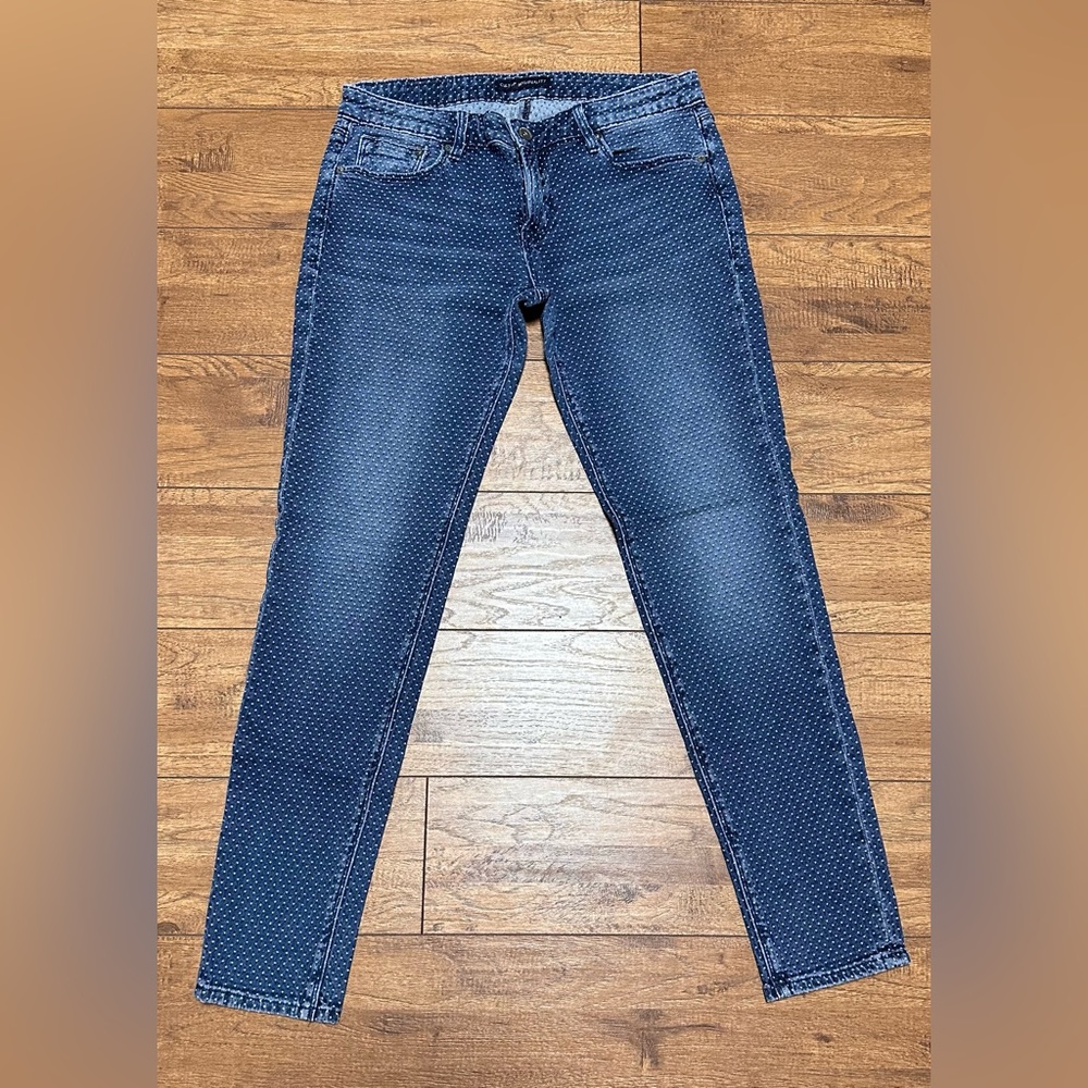 Cult Of Individuality Teaser Skinny Polka Dot Denim Jeans tagged 30